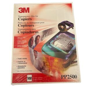 3M Transparency Film For Copiers PP2500 100 Sheets *New*